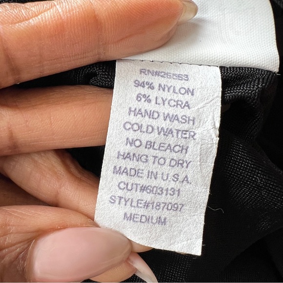 CARABELLA COLLECTION Vintage Bodycon Dress Strappy Back Size Medium EUC - Picture 7 of 8